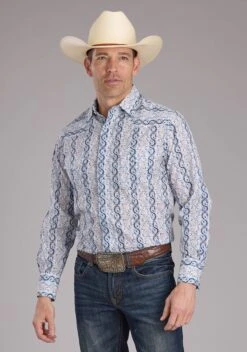 Men's Roper "Paisley Trellis" Long Sleeve Western Shirt