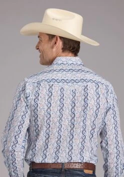 Men's Roper "Paisley Trellis" Long Sleeve Western Shirt -Way Out West Trading Shop 0100100190355c