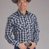 Men's Roper Black Plaid Long Sleeve Western Shirt -Way Out West Trading Shop 0100101012012a