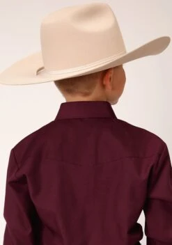 ROPER 1240 SOLID BROADCLOTH - WINE -Way Out West Trading Shop 0103000250107c