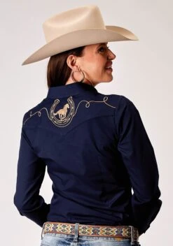 Women's Roper Deep Nay Embroidered Western Shirt