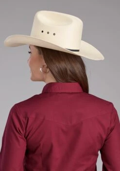 Women's Roper Solid Berry Long Sleeve Western Shirt -Way Out West Trading Shop 0105000250374c