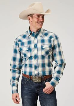 Men's Roper Arrow Plaid Western Shirt
