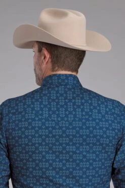 Men's Roper Diamond Print Long Sleeve Western Shirt -Way Out West Trading Shop 0300100640247c