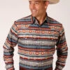 Roper Sandstone Aztec Long Sleeve Shirt -Way Out West Trading Shop 0300100670468a