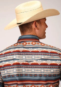 Roper Sandstone Aztec Long Sleeve Shirt -Way Out West Trading Shop 0300100670468c