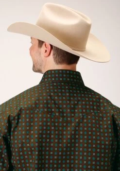 ROPER 1376 CHOCOLATE AGAVE FOULARD -Way Out West Trading Shop 0300102250173c