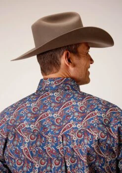 Roper Independence Foulard Long Sleeve Shirt -Way Out West Trading Shop 0300103254020c
