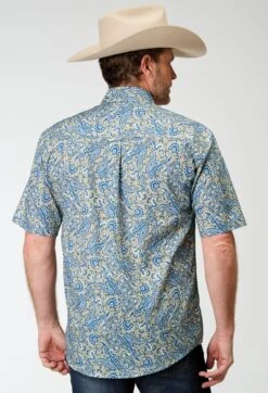 Men's Roper Delft Paisley Western Shirt -Way Out West Trading Shop 0300203262025c