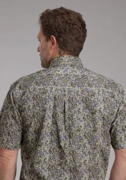 Men's Roper "Stone Paisley" Short Sleeve Western Shirt -Way Out West Trading Shop 0300203263023c