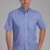 Men's Roper Periwinkle Foulard Short Sleeve Shirt