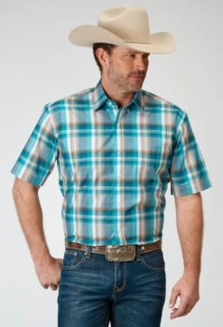 Men's Roper "Waters Edge" Plaid Western Shirt
