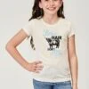 Girl's Roper Cream Short Sleeve Tee -Way Out West Trading Shop 0300905132039a