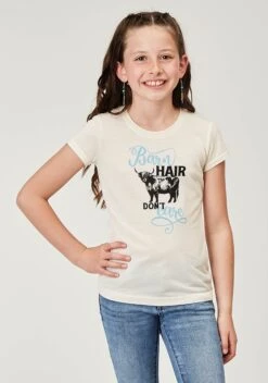 Girl's Roper Cream Short Sleeve Tee