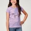 Girl's Roper Lilac Short Sleeve Tee -Way Out West Trading Shop 0300905132052a