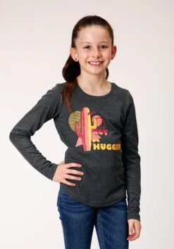 Girl's Roper Charcoal Jersey Tee