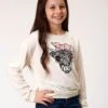 Girl's Roper Cream Jersey Tee