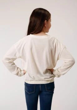 Girl's Roper Cream Jersey Tee -Way Out West Trading Shop 0300905136132c