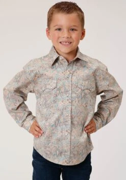 Roper Dot Paisley Long Sleeve Shirt
