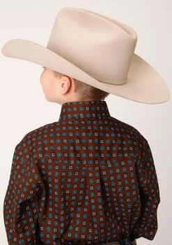 ROPER 1376 CHOCOLATE AGAVE FOULARD 7 ROPER 1376 CHOCOLATE AGAVE FOULARD -Way Out West Trading Shop 0303003250173c