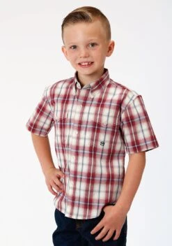 ROPER AMARILLO YARN DYED PLAID BUTTON