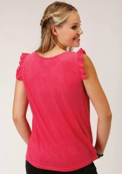 Roper Pink Jersey Knit Tee -Way Out West Trading Shop 0303705130471c