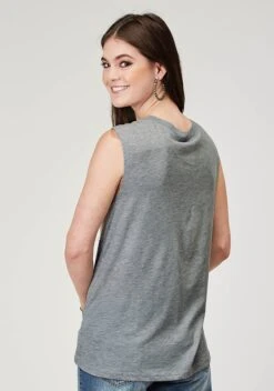 Women's Roper Heather Grey Sleeveless Top -Way Out West Trading Shop 0303705132021c