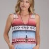 Women's Roper Jersey V-Neck Tank -Way Out West Trading Shop 0303705143065a