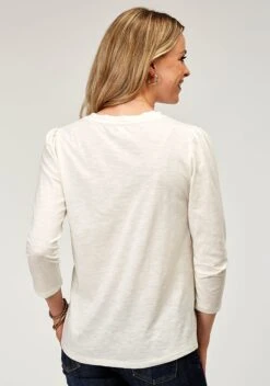 Women's Roper Cream Cotton Western Top 7 Women's Roper Cream Cotton Western Top -Way Out West Trading Shop 0303805133071c