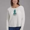 Women's Roper Cream Waffle Knit Tee -Way Out West Trading Shop 0303805136104a