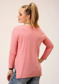 Women's Roper Light Pink Jersey Tee -Way Out West Trading Shop 0303805136112c