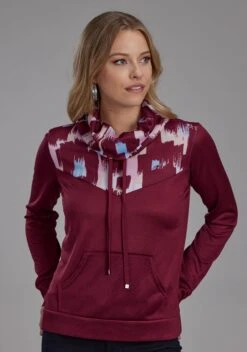 Women's Roper Maroon Pullover Sweater