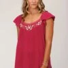 Roper Raspberry Cotton Jersey Tee