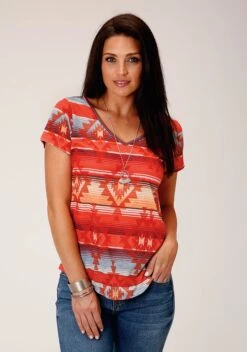 Roper Poly V-Neck Short Sleeve Tee