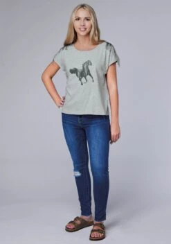 Women's Roper Grey Western Tee -Way Out West Trading Shop 0303905134029b