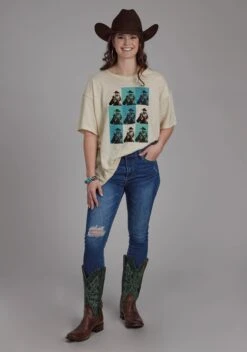 Women's Roper Cream Boyfriend Tee -Way Out West Trading Shop 0303905136121b