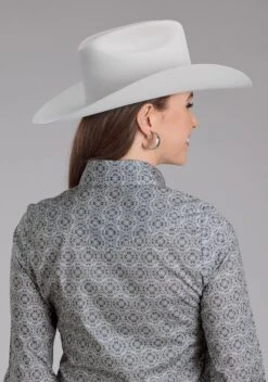 Women's Roper Grey Long Sleeve Western Shirt -Way Out West Trading Shop 0305002253100c