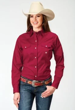 Women's Roper Solid Red Western Shirt