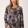 Roper Boho Paisley Long Sleeve Blouse -Way Out West Trading Shop 0305005901033a