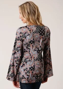 Roper Boho Paisley Long Sleeve Blouse -Way Out West Trading Shop 0305005901033c