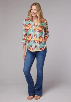 Women's Roper "Ikat Paisley" Western Shirt -Way Out West Trading Shop 0305005905004b