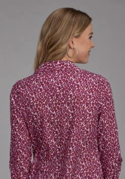 Women's Roper Leopard Print Long Sleeve Western Shirt -Way Out West Trading Shop 0305005907063c