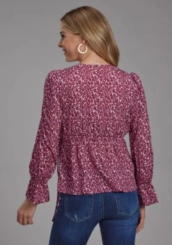 Women's Roper Leopard Print Long Sleeve Western Blouse -Way Out West Trading Shop 0305005907064c