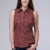 Women's Roper Dark Red Sleeveless Blouse