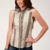 Roper Desert Stripe Sleeveless Snap Shirt -Way Out West Trading Shop 0305200680459a