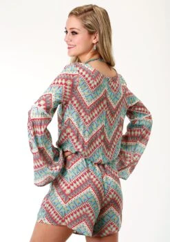 Roper Modern Aztec Rayon Romper -Way Out West Trading Shop 0306205904048c