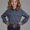 Girl's Roper Western Print Long Sleeve Shirt