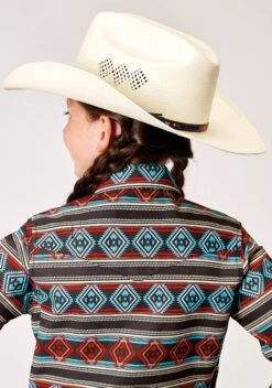 Girl's Roper Aztec Stripe Western Shirt 7 Girl's Roper Aztec Stripe Western Shirt -Way Out West Trading Shop 0308000670321c