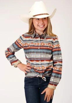 Roper Sandstone Aztec Long Sleeve Shirt