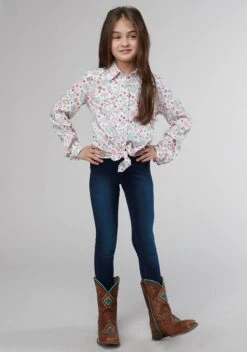 Girl's Roper Aztec Western Blouse -Way Out West Trading Shop 0308005904009b
